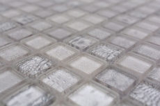 Hand-painted glass mosaic mosaic tile white glossy Africa wall kitchen bathroom shower MOS68-WL14_m