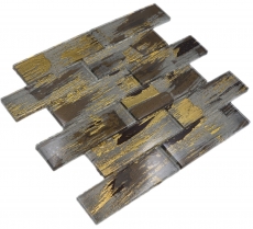 Hand-painted glass mosaic mosaic tile black with gold glossy wall kitchen bathroom shower MOS88-SW01_m