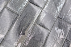 Hand pattern glass mosaic mosaic tile black with silver glossy wall kitchen bathroom shower MOS88-SW02_m
