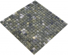 Hand-painted natural stone mosaic marble green matt wall floor kitchen bathroom shower MOS38-15-407_m