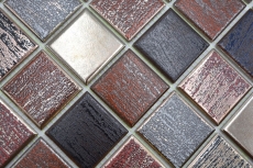 Hand pattern ceramic mosaic ceramic multicolored matt wall kitchen bathroom shower MOS24-1235_m