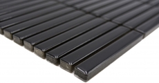 Hand-painted ceramic mosaic mosaic tiles black glossy wall kitchen bathroom shower MOS24-CG21_m
