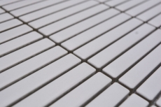 Hand-painted ceramic mosaic mosaic tiles white matt wall kitchen bathroom shower MOS24-CG91_m