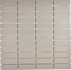 Mosaic tile ceramic rods light gray unglazed MOS24-1202_f