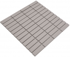 Mosaic tile ceramic rods light gray unglazed MOS24-1202_f