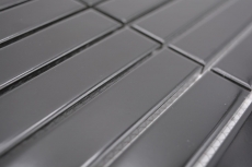 Ceramic mosaic rods Modern Art black glossy MOS24-S50
