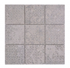 Ceramic mosaic tile porcelain stoneware light gray anthracite patterned MOS23-G7