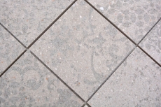 Ceramic mosaic tile porcelain stoneware light gray anthracite patterned MOS23-G7