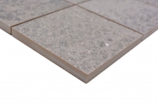 Ceramic mosaic tile porcelain stoneware light gray anthracite patterned MOS23-G7