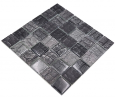 Glass mosaic mosaic tile stone look forest gray dark gray MOS88-88P