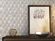 Stainless steel Hexagon mosaic tiles Hexagon 3D steel Titanium glossy/matt MOS128-SB