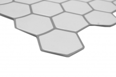 Self-adhesive mosaic film vinyl hexagon look white MOS200-H01