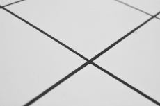 Self-adhesive mosaic mat metal white tile look with black joint MOS200-W01