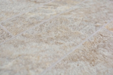 Self-adhesive mosaic mat vinyl stone look beige gray rectangular MOS200-SP01