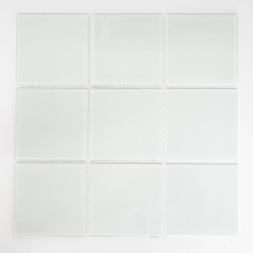 Glass mosaic mosaic tile Square white frosted frosted frosted glass special item SPO CM Z491