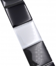 Glass mosaic mosaic tiles glass border black gray white glossy wall kitchen bathroom shower MOS92-BO19481