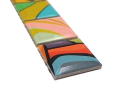 Mosaic border colorful Pop UP ART Andy Warhole style retro motif ceramic MOS14BOR-1605