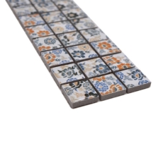 Mosaic Border Spring Flower Retro MOS18CBOR-1401