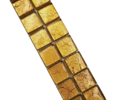 Mosaic border Glass mosaic Mosaic tile Gold structure MOS120BOR-0782