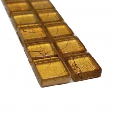 Mosaic border Glass mosaic Mosaic tile Gold structure MOS120BOR-0782