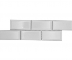Mosaic border Metro plain white MOS26BORM-0101