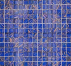 Glass mosaic mosaic tile blue signal blue copper iridescent MOS230-G17