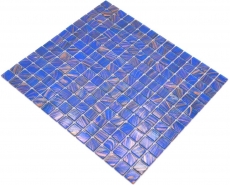 Glass mosaic mosaic tile blue signal blue copper iridescent MOS230-G17