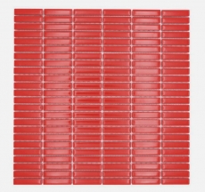 Ceramic mosaic red glossy bamboo look mosaic tile kitchen wall tile backsplash bathroom shower wall MOS24-BM7_f