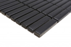 Ceramic mosaic black matt bamboo look mosaic tile kitchen wall tile backsplash bathroom shower wall MOS24-BM8_f