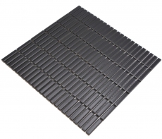 Ceramic mosaic black matt bamboo look mosaic tile kitchen wall tile backsplash bathroom shower wall MOS24-BM8_f