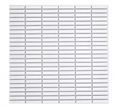 Ceramic mosaic white matt bamboo look mosaic tile kitchen wall tile backsplash bathroom shower wall MOS24-BM9_f