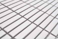 Ceramic mosaic white matt bamboo look mosaic tile kitchen wall tile backsplash bathroom shower wall MOS24-BM9_f