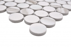 Ceramic mosaic white matt stone look mosaic tile kitchen wall tile backsplash bathroom shower wall MOS10-1112GR_f