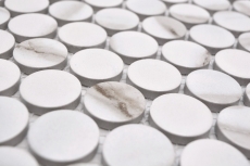 Ceramic mosaic white matt stone look mosaic tile kitchen wall tile backsplash bathroom shower wall MOS10-1112GR_f