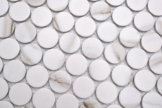 Ceramic mosaic white matt stone look mosaic tile kitchen wall tile backsplash bathroom shower wall MOS10-1112GR_f