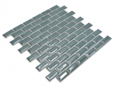 Ceramic mosaic dark green glossy metro look mosaic tile kitchen wall tile backsplash bathroom shower wall MOS26-0616_f