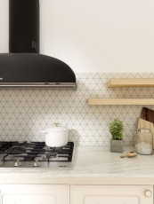 Ceramic mosaic white matt triangular look mosaic tile kitchen wall tile backsplash bathroom shower wall MOS13-t41_f
