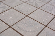 Ceramic mosaic gray matt retro look mosaic tile kitchen wall tile mirror bathroom shower wall MOS14-G3_f