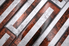 Mosaic tile glass mosaic brown glossy 2D-look mosaic tile kitchen wall tile mirror bathroom shower wall MOS88-W1_f