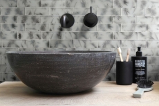 Mosaic tile glass mosaic black matt floral look mosaic tile kitchen wall tile mirror bathroom shower wall MOS88-FL25_f