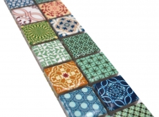 Border Border mosaic multicolored multicolored matt retro look mosaic tile kitchen wall tile mirror bathroom shower wall MOS18DBOR-1616_f