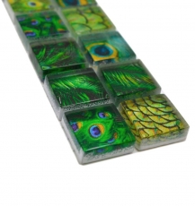 Border Border mosaic green glossy wildlife look mosaic tile kitchen wall tile mirror bathroom shower wall MOS68BOR-WL84_f