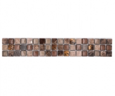 Border borde mosaic mix beige/brown glossy mosaic tile kitchen wall tile backsplash bathroom shower wall MOS92BOR-1303_f