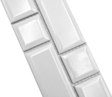 Border Border mosaic white glossy metro look mosaic tile kitchen wall tile mirror bathroom shower wall MOS26BORWM-0101_f