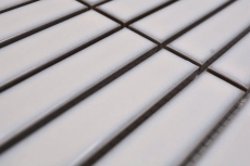 Hand-painted ceramic mosaic rods Modern Art antique white glossy MOS24-S30_m