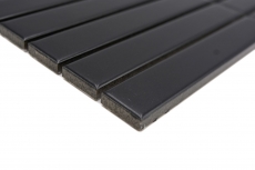 Hand-patterned ceramic mosaic rods Modern Art black matt MOS24-S60_m