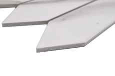Hand-painted ceramic mosaic tile hexagon hexagon Calacatta white gray-brown matt MOS13-L1112_m