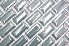 Hand-painted ceramic mosaic tile wall bond uni forest green MOS26-0616_m