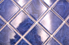 Hand-painted ceramic mosaic tile cobalt blue light blue streaks MOS14-0406_m