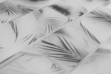 Hand sample glass mosaic mosaic tile composite white black matt leaf look MOS88-FL25_m